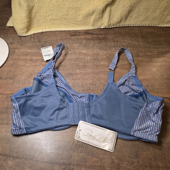 Rene Rofe Blue and White Striped Bra - Picture 2 of 3